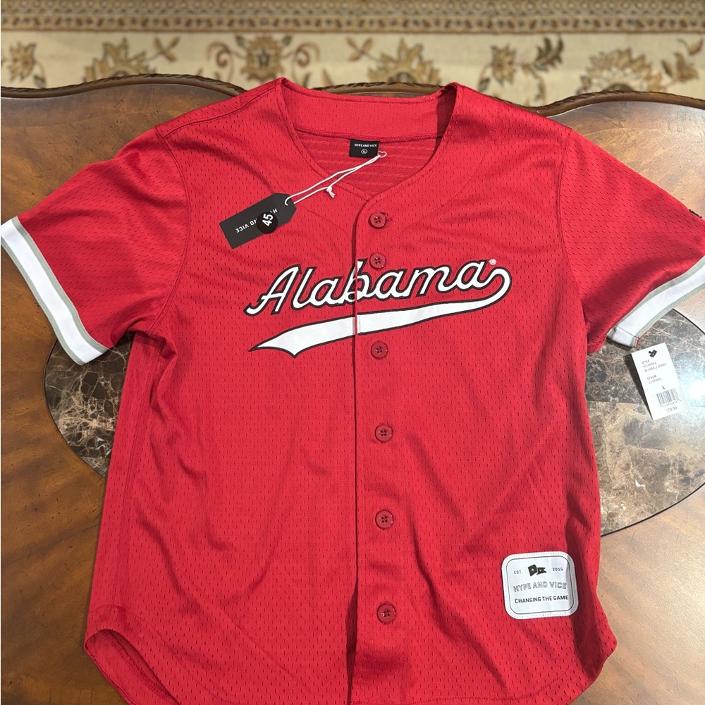 Red Alabama Baseball Jersey size large